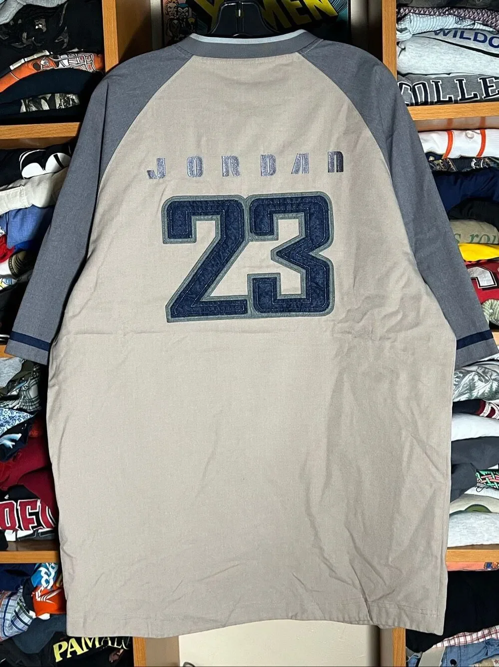 Vintage Jordan Nike Pullover Baseball Henley Jersey XL
